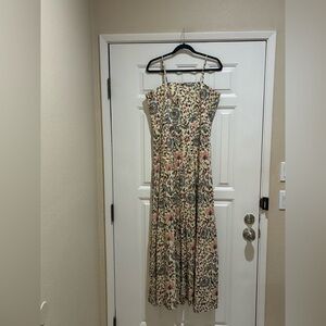 Raga Deema Floral Print Cream maxi tiered dress